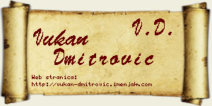 Vukan Dmitrović vizit kartica